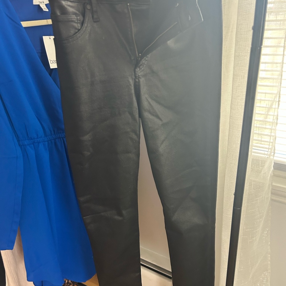 Black Faux Leather Pants